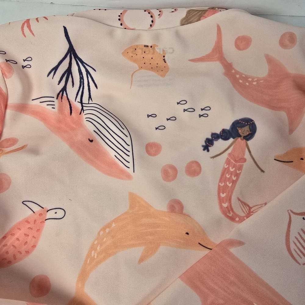 NWT Carter's Toddler Girls' 2-piece Mermaid Print LongSleeve Rashguard swimsuit - Picture 11 of 12